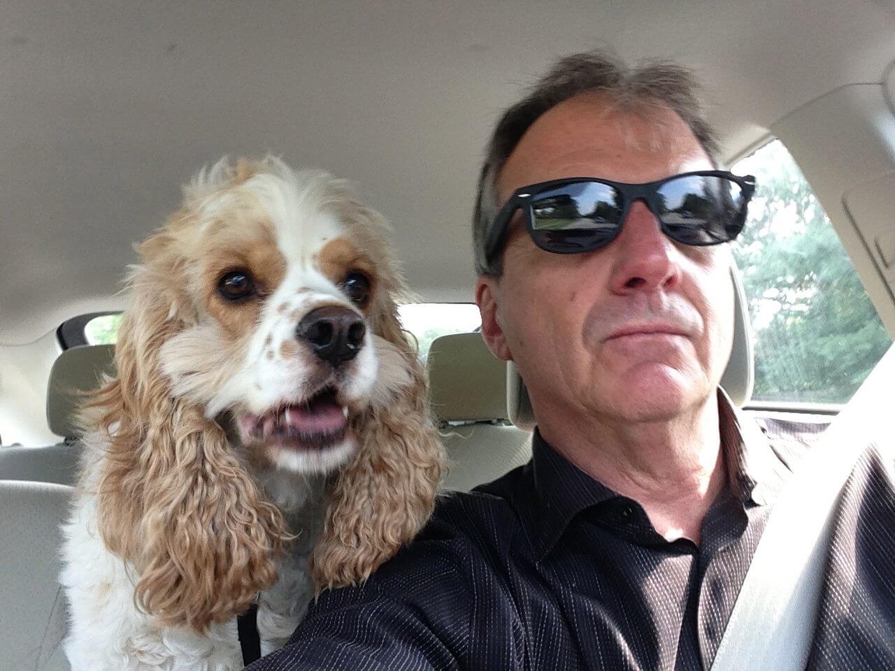Mike and Pudgey heading home for a hard day's work