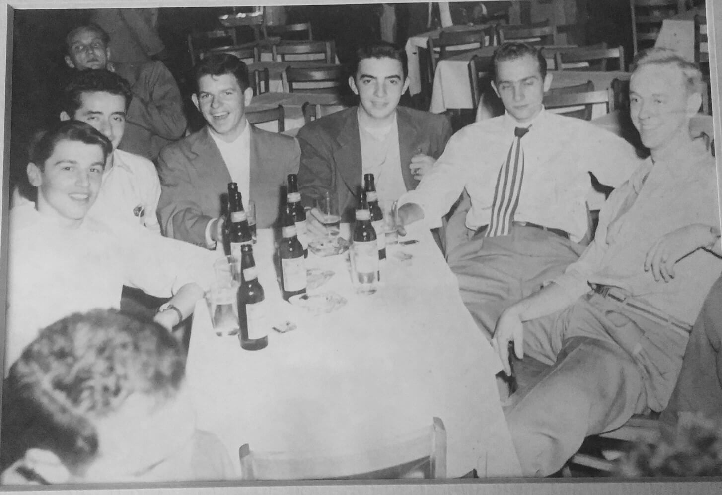Dad out on the town with St. Louis University buddies, 1950