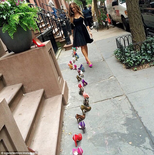 Like Carrie Bradshaw, each morning I awoke to a boutiquey trail of shoes down my steps and to the front door.